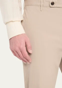 IncotexMen's Pressed-Crease Cotton Trousers