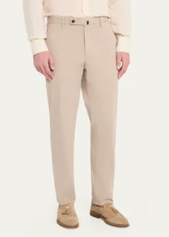 IncotexMen's Pressed-Crease Cotton Trousers
