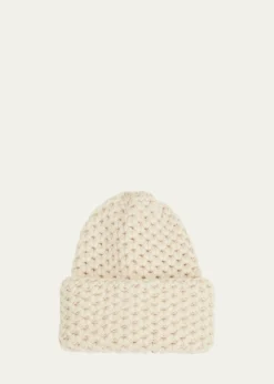InverniCashmere Honeycomb Knit Beanie