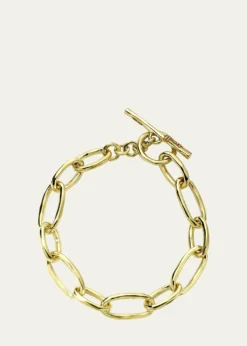 IppolitaClassico Oval Sculpted Link Bracelet in 18K Gold
