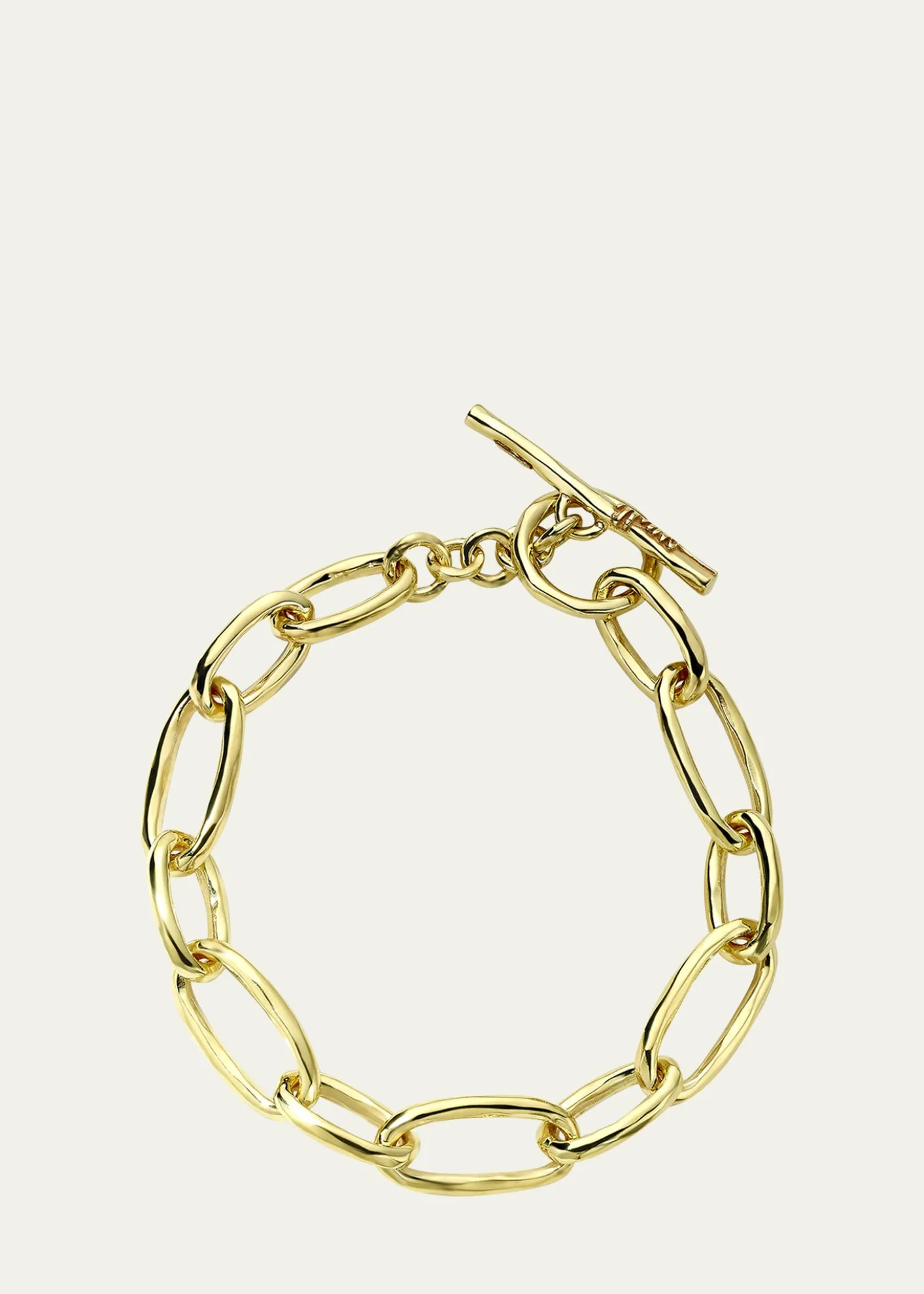 IppolitaClassico Oval Sculpted Link Bracelet in 18K Gold