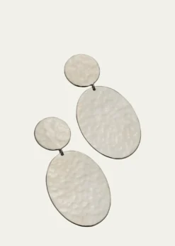 IppolitaCrinkle Hammered Oval Snowman Earrings in Sterling Silver