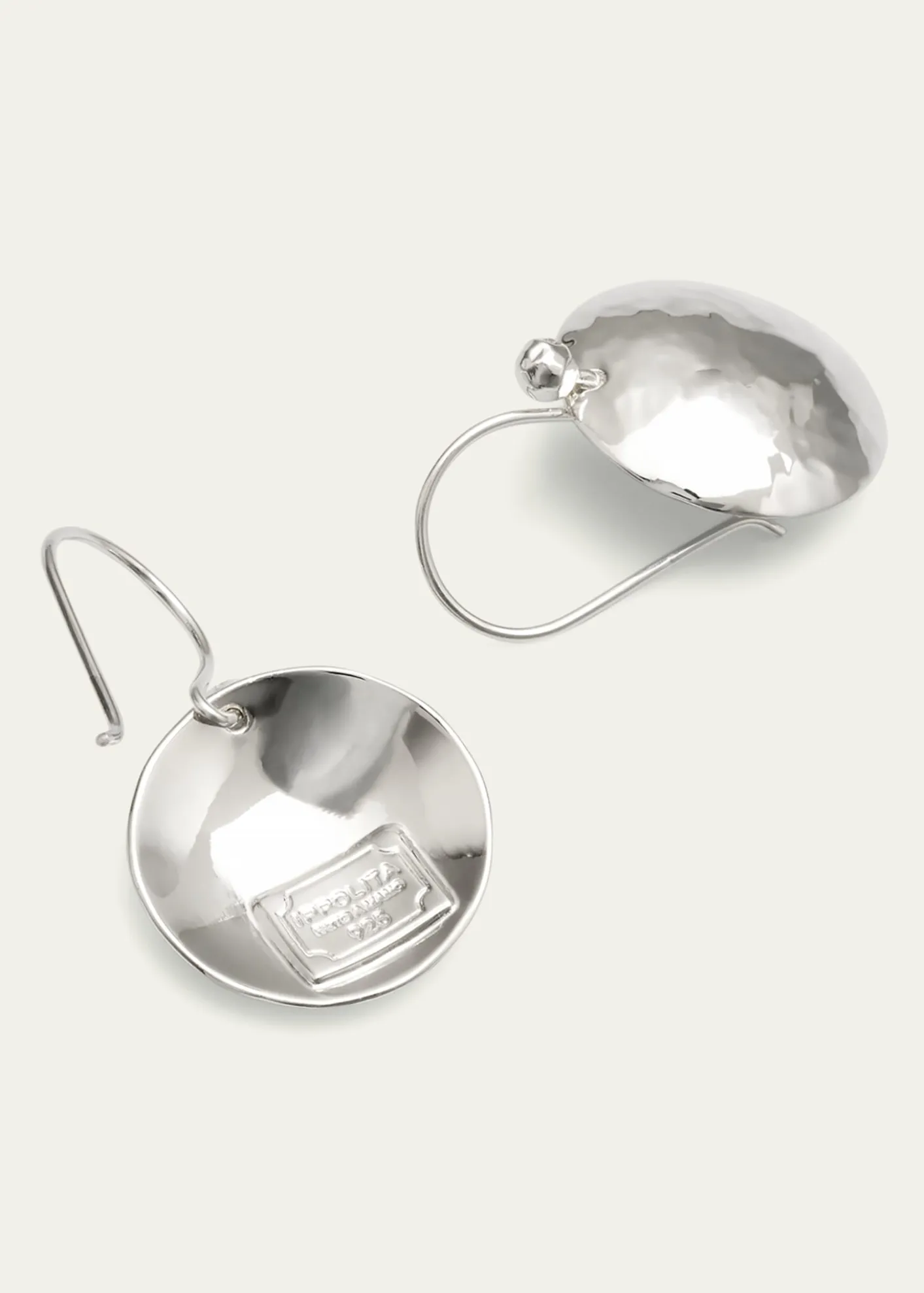 IppolitaDisc Earrings in Sterling SIlver with Diamonds
