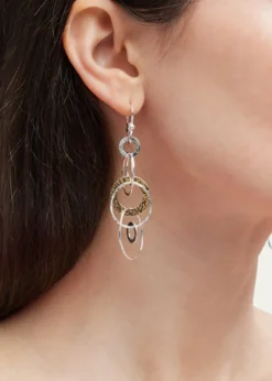 IppolitaHammered Jet Set Earrings in Chimera
