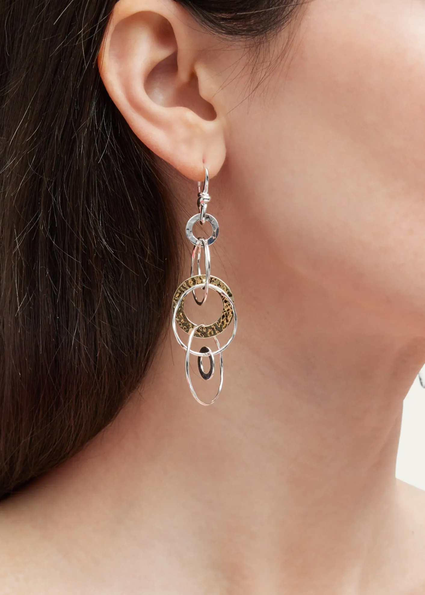 IppolitaHammered Jet Set Earrings in Chimera