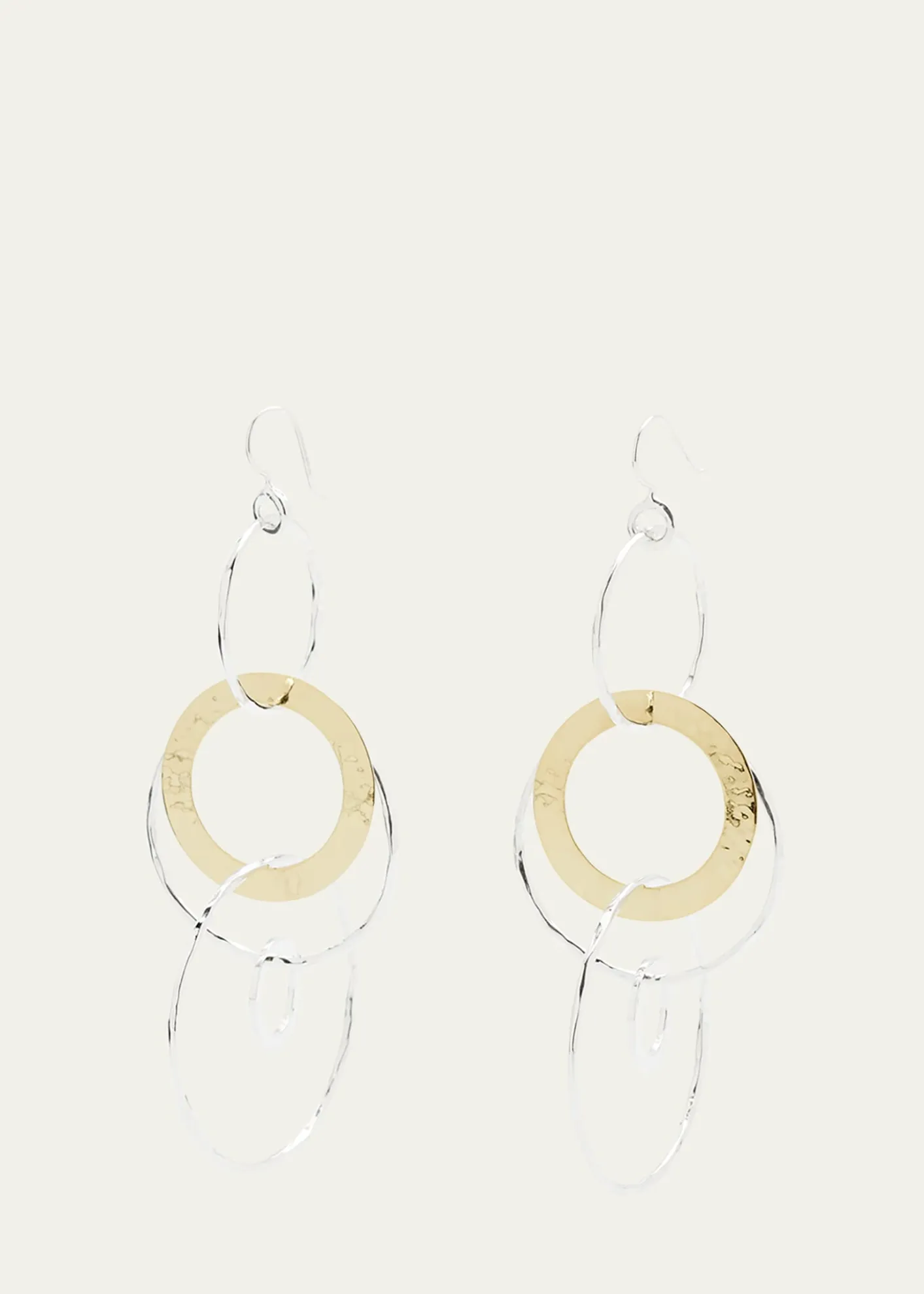 IppolitaJumbo Hammered Jet Set Earrings in Chimera