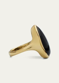 Ippolita18K Polished Rock Candy Medium Teardrop Ring in Onyx; Size 7