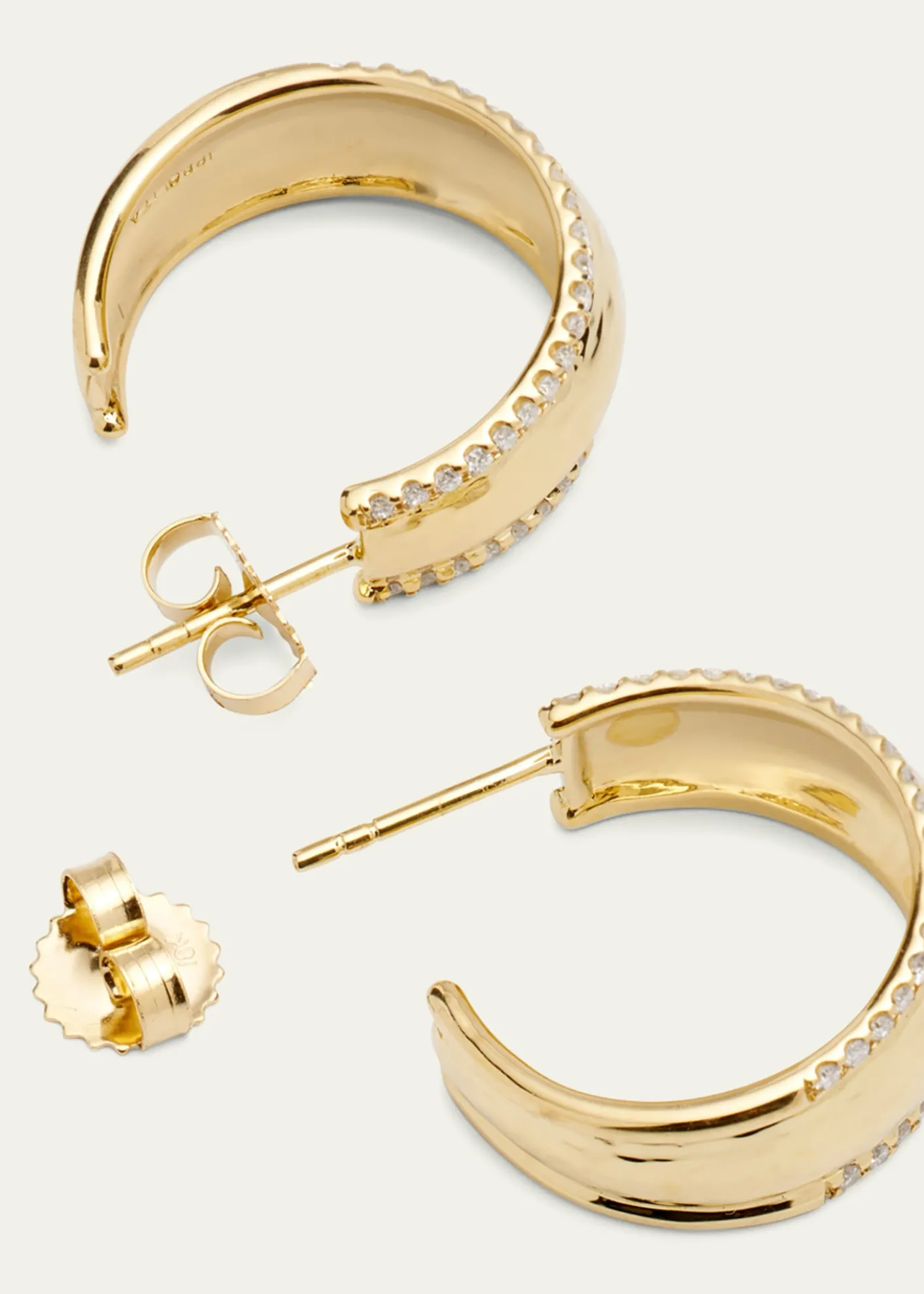 Ippolita18K Stardust Goddess Hammered Dome Huggie Earrings