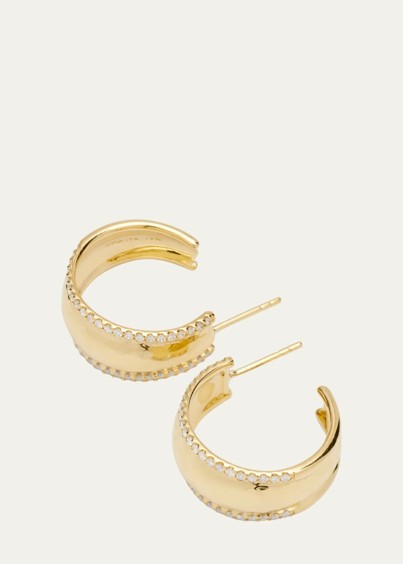 Ippolita18K Stardust Goddess Hammered Dome Huggie Earrings