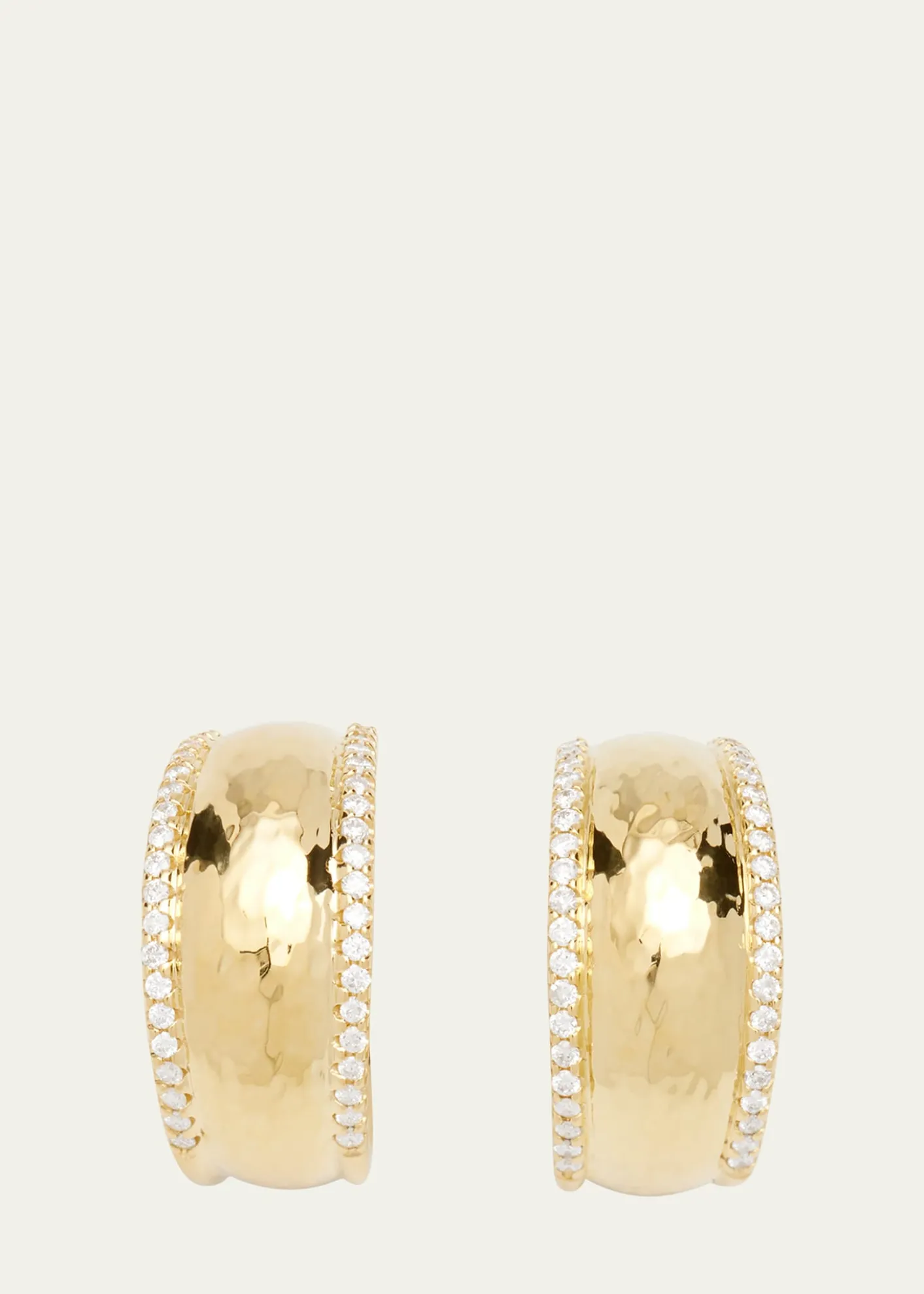 Ippolita18K Stardust Goddess Hammered Dome Huggie Earrings