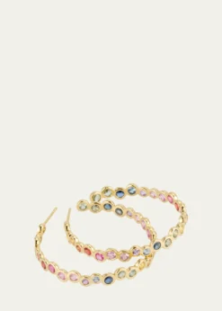 Ippolita18K Starlet Hoop Earrings in Sapphire Rainbow