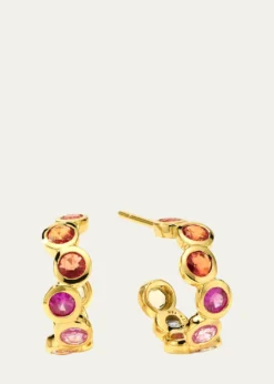 Ippolita18K Starlet Huggie Earrings with Rainbow Sapphires