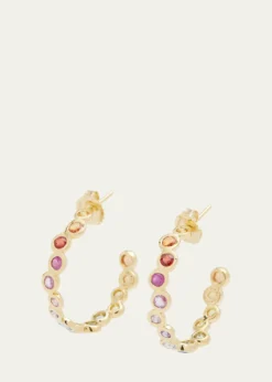 Ippolita18K Starlet Huggie Earrings with Rainbow Sapphires