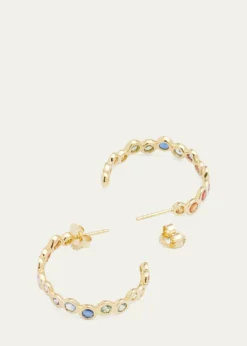 Ippolita18K Starlet Huggie Earrings with Rainbow Sapphires