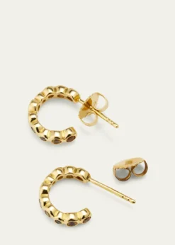 Ippolita18K Starlet Tiny Hoop Earrings with Rainbow Sapphires