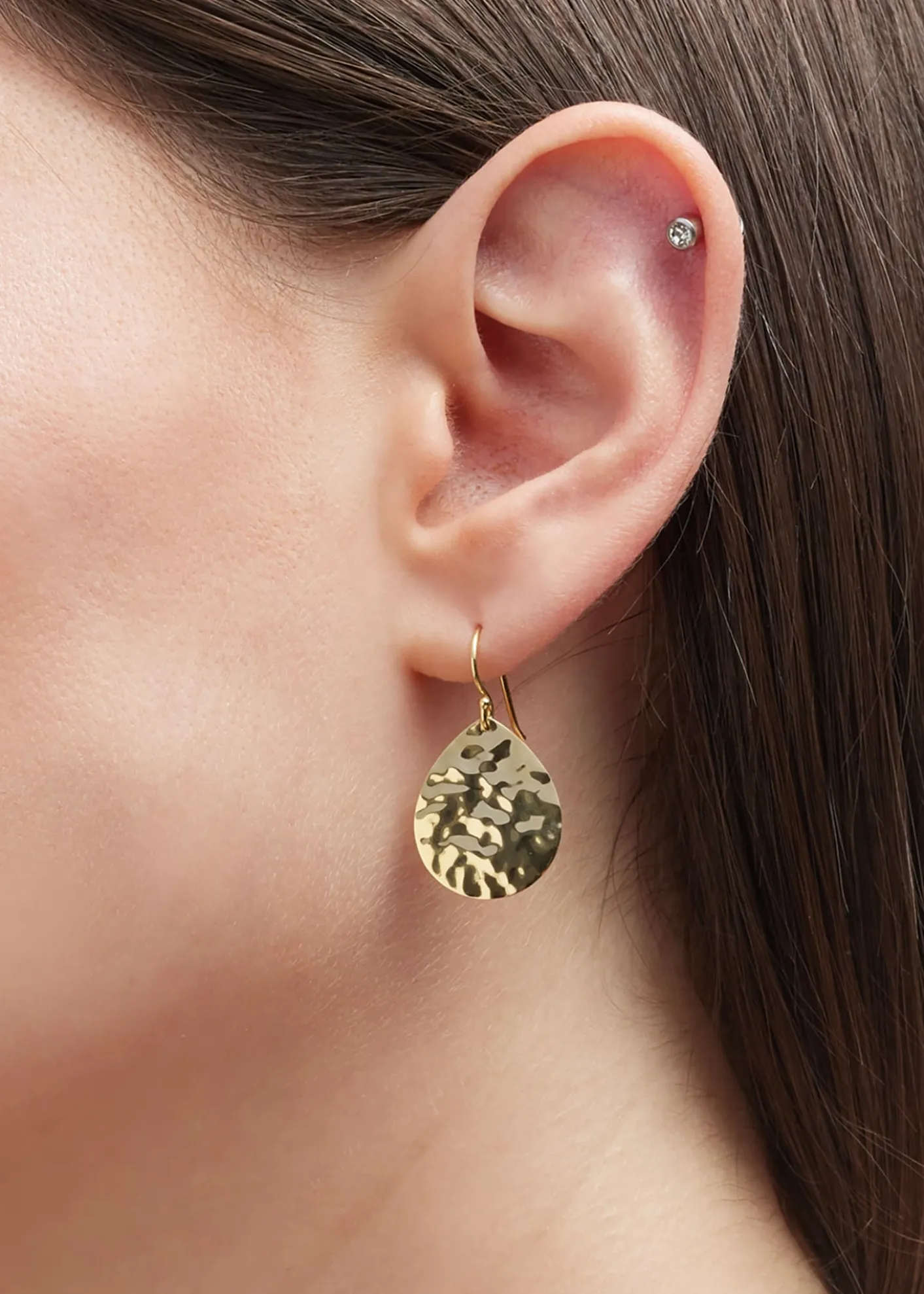 IppolitaLarge Crinkle Teardrop Earrings in 18K Gold