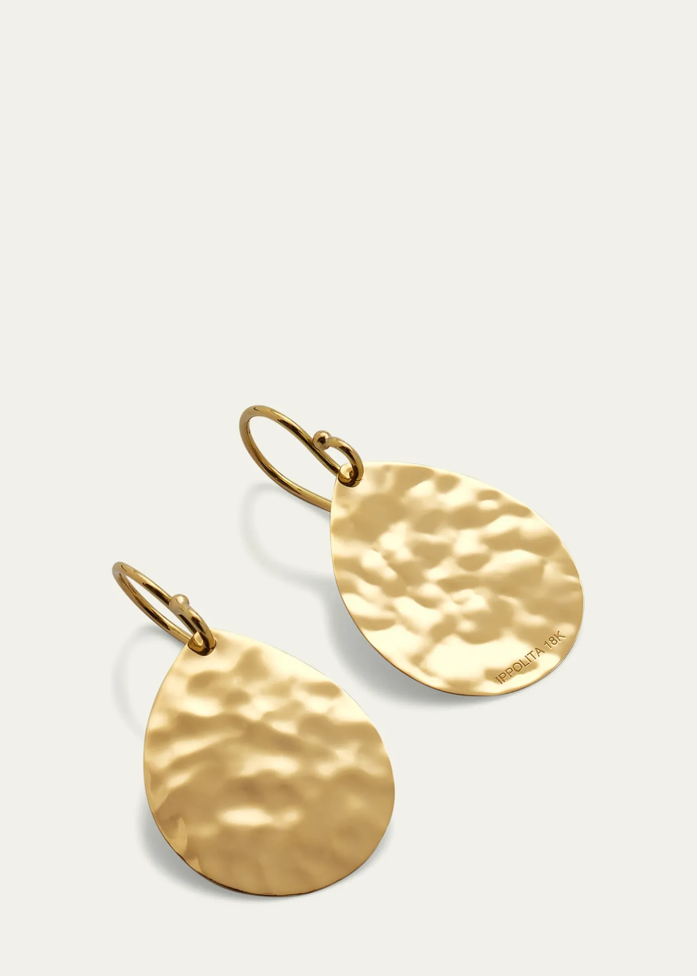 IppolitaLarge Crinkle Teardrop Earrings in 18K Gold