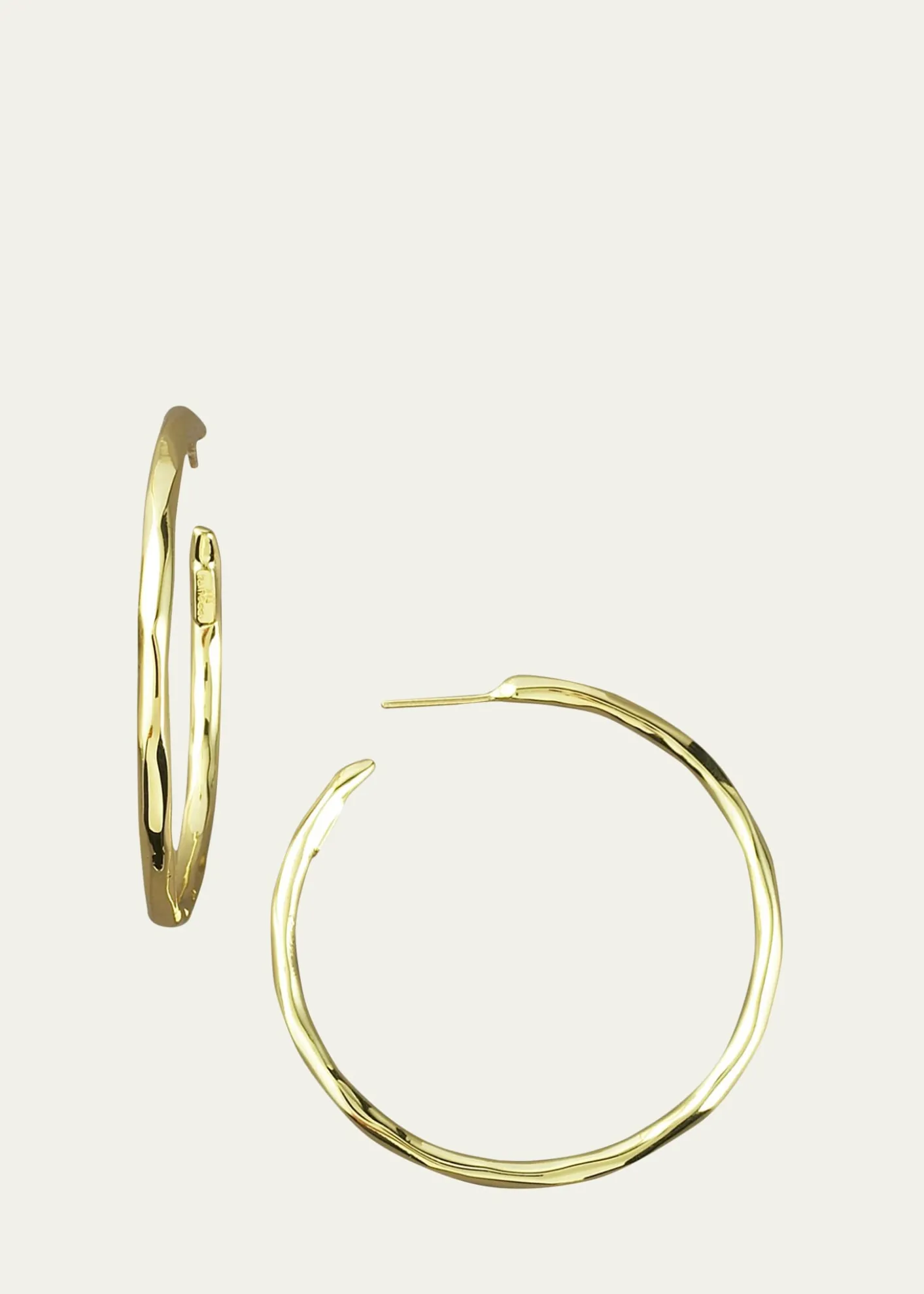 IppolitaLarge Faceted Hoop Earrings in 18K Gold