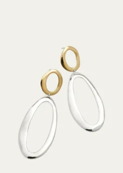 IppolitaLarge Smooth Snowman Double Drop Earrings in Chimera