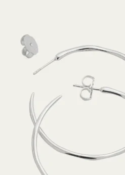 IppolitaLarge Squiggle Hoop Earrings in Sterling Silver