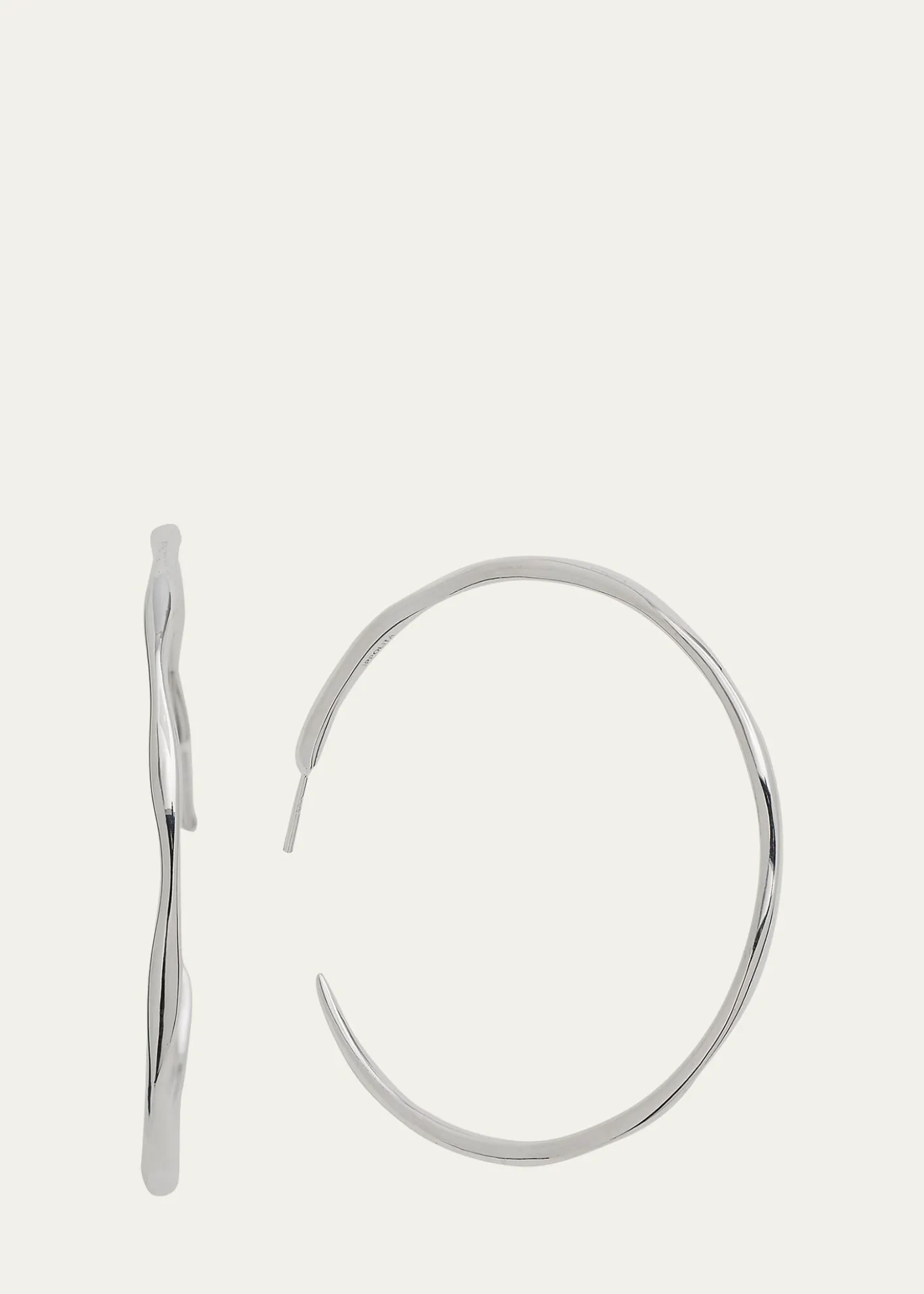 IppolitaLarge Squiggle Hoop Earrings in Sterling Silver