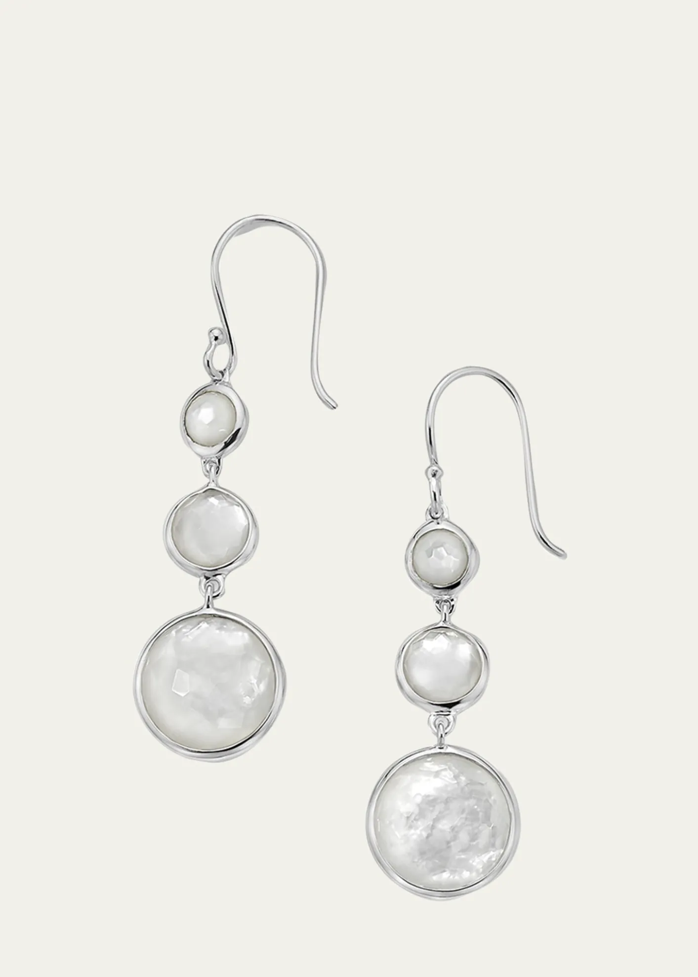 IppolitaLollitini 3-Stone Drop Earrings in Sterling Silver