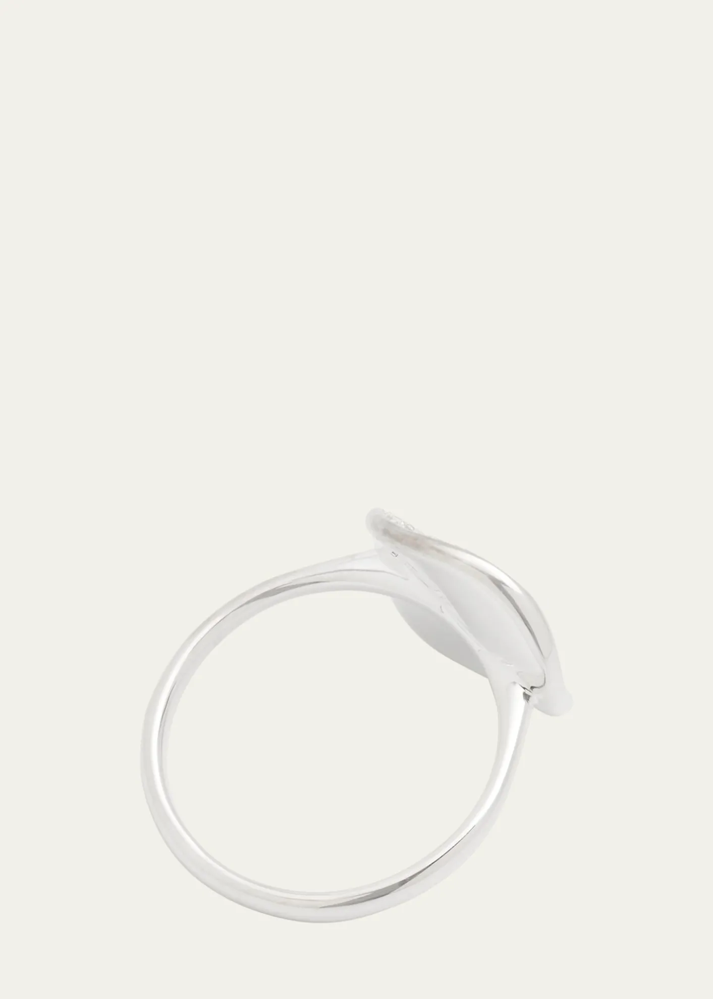 IppolitaMedium Flower Disc Ring in Sterling Silver with Diamonds