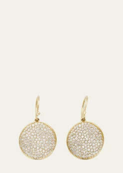 IppolitaMedium Flower Drop Earrings in 18K Gold with Diamonds