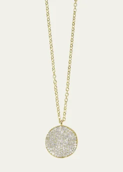 IppolitaMedium Flower Pendant Necklace in 18K Gold with Diamonds
