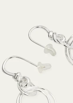 IppolitaMedium Hammered Jet Set Drop Earrings in Sterling Silver