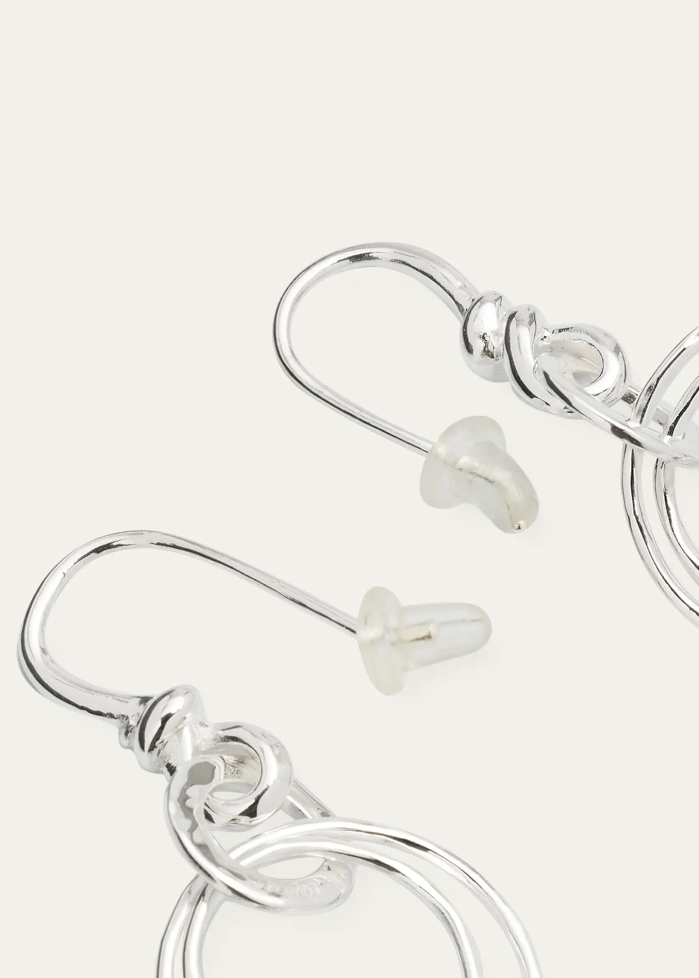 IppolitaMedium Hammered Jet Set Drop Earrings in Sterling Silver