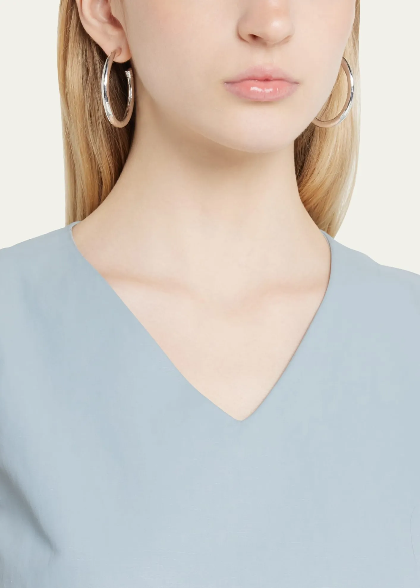 IppolitaMedium Hoop Earrings in Sterling Silver