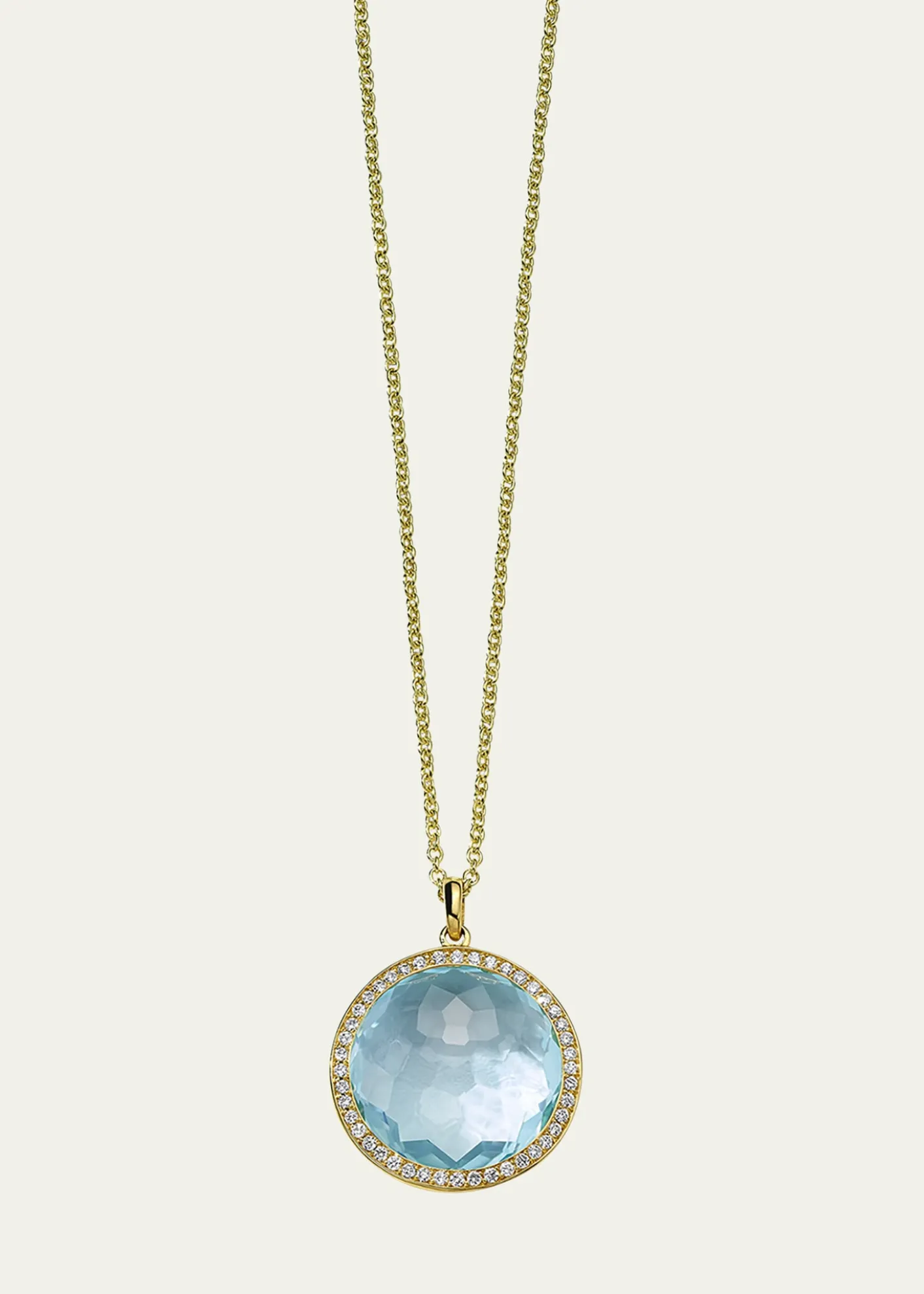 IppolitaMedium Pendant Necklace in 18K Gold with Diamonds