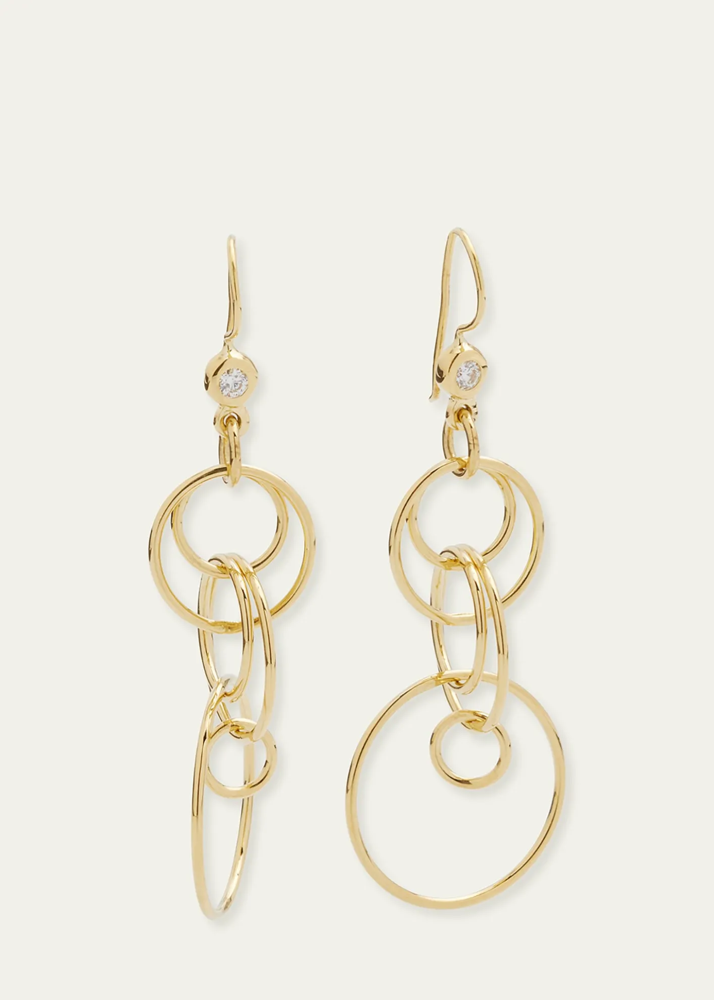 IppolitaMini Jet Set Earrings in 18K Gold