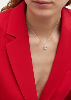 IppolitaMini Pendant Necklace in Sterling Silver with Diamonds