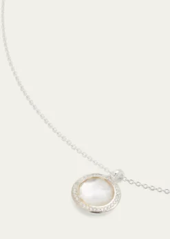 IppolitaMini Pendant Necklace in Sterling Silver with Diamonds