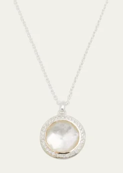 IppolitaMini Pendant Necklace in Sterling Silver with Diamonds