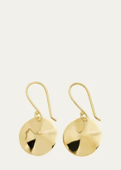 IppolitaMini Wavy Disc Earrings in 18K Gold