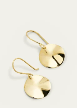 IppolitaMini Wavy Disc Earrings in 18K Gold