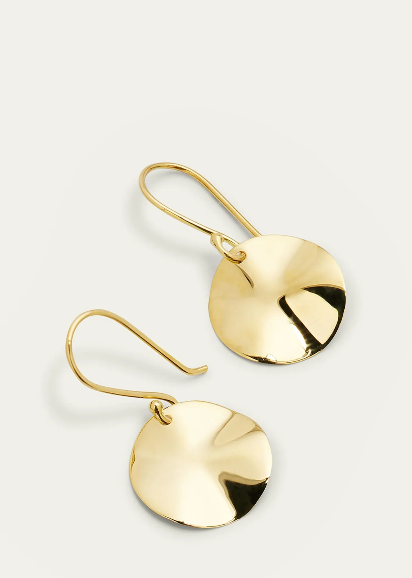 IppolitaMini Wavy Disc Earrings in 18K Gold