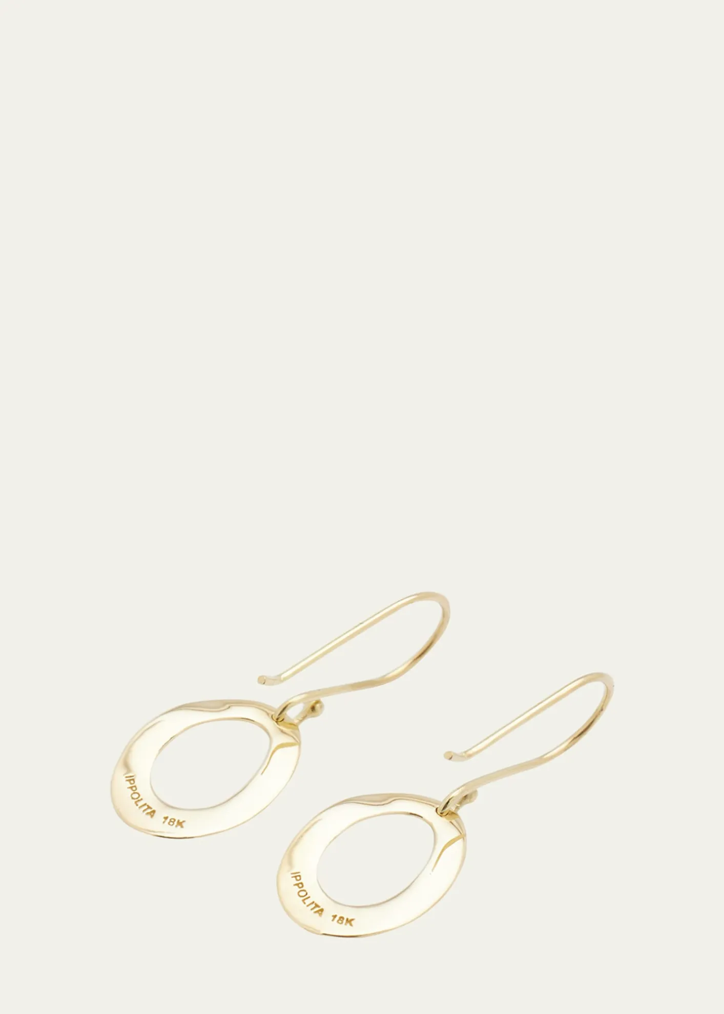 IppolitaMini Wavy Oval Earrings in 18K Gold