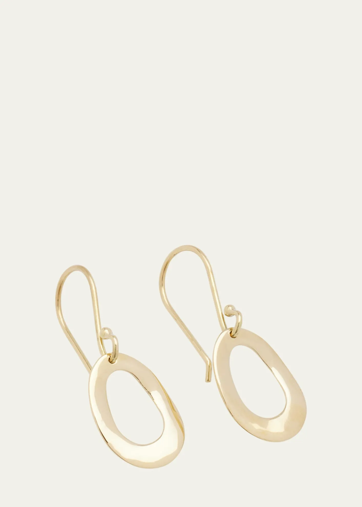 IppolitaMini Wavy Oval Earrings in 18K Gold