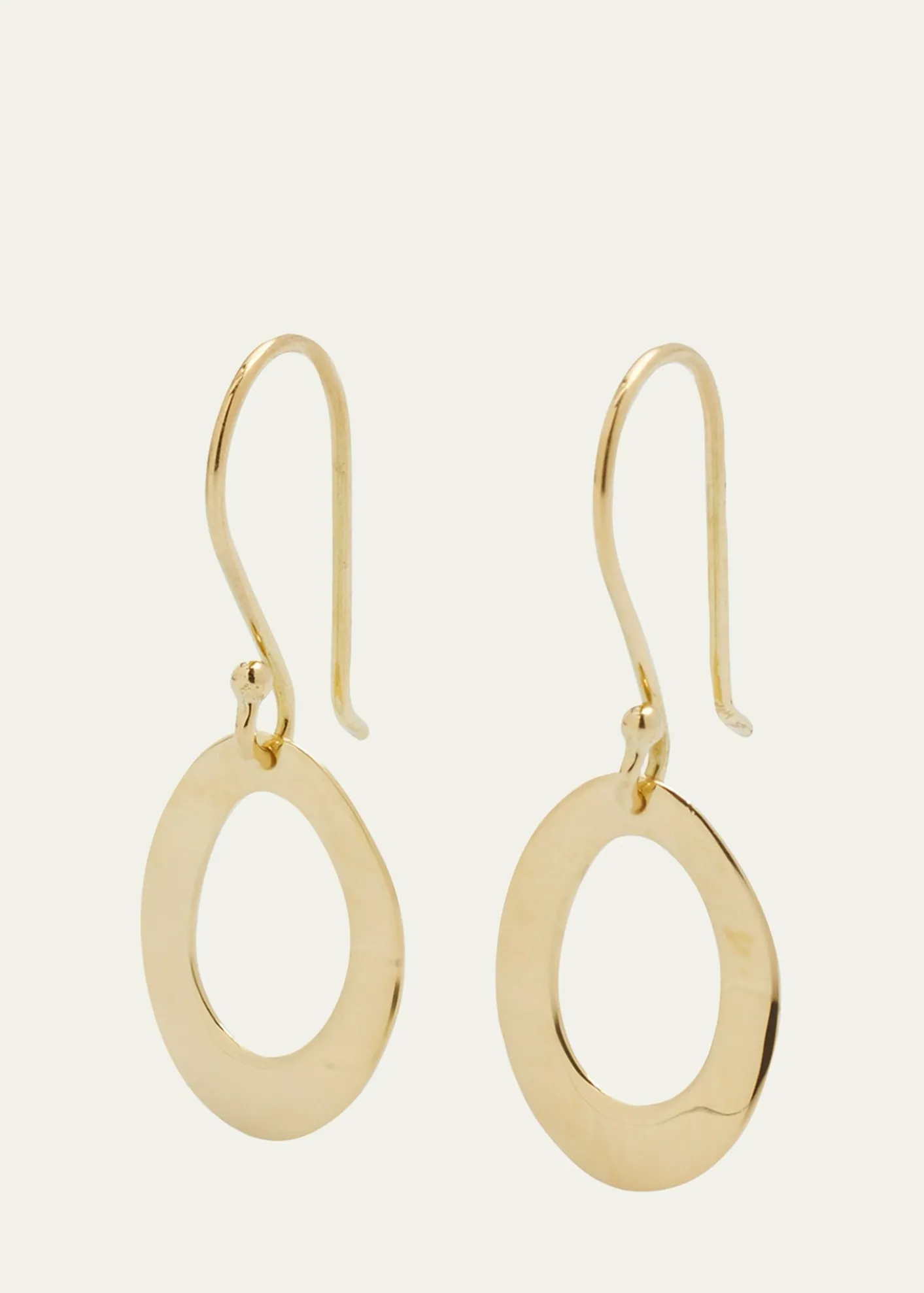 IppolitaMini Wavy Oval Earrings in 18K Gold