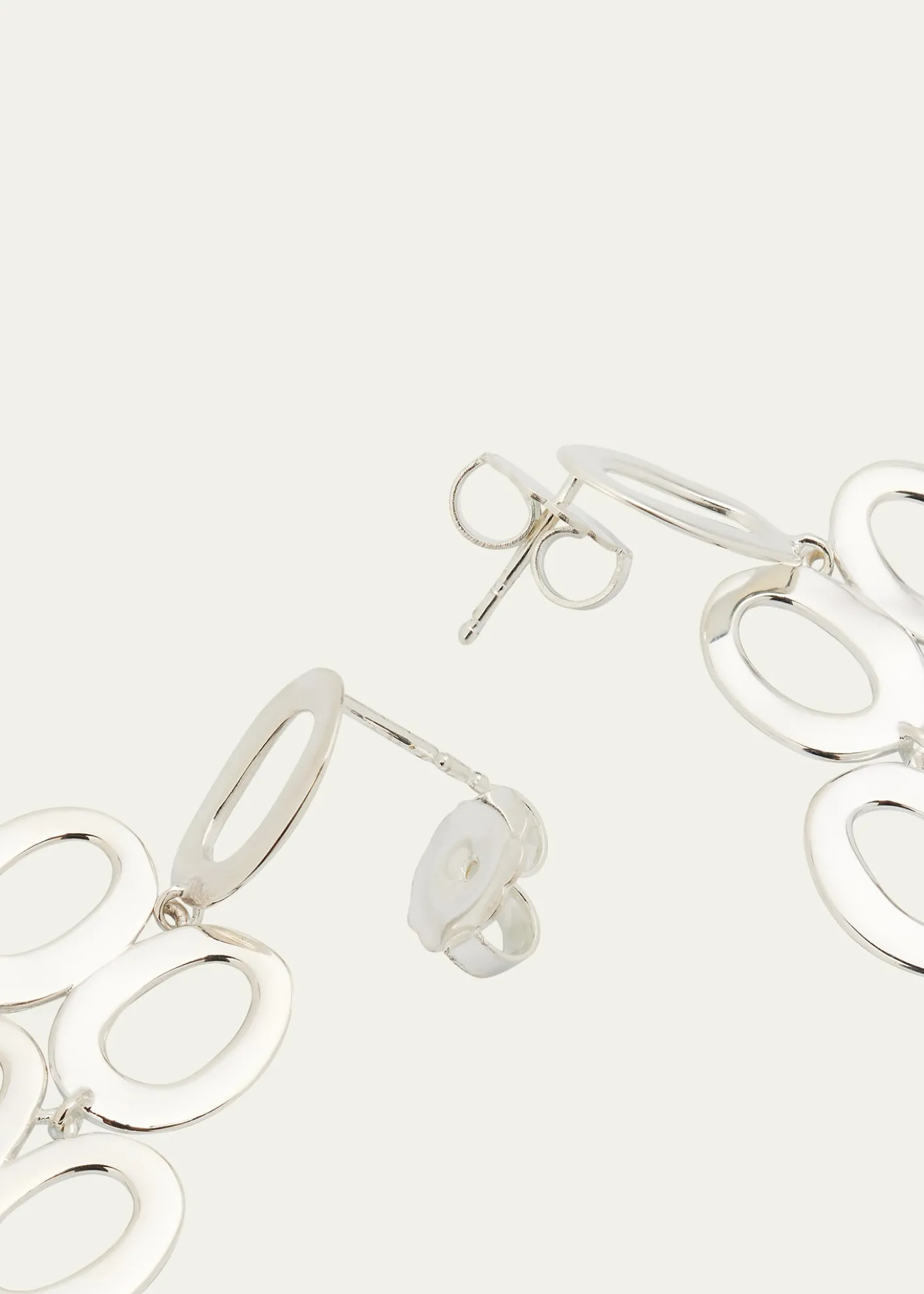 IppolitaOpen Oval Cascade Earrings in Sterling Silver