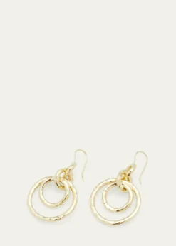 IppolitaPuffy Hammered Jet Set Earrings in 18K Gold
