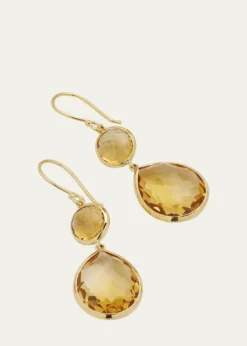 IppolitaRock Candy Snowman Teardrop Earrings in 18K Gold