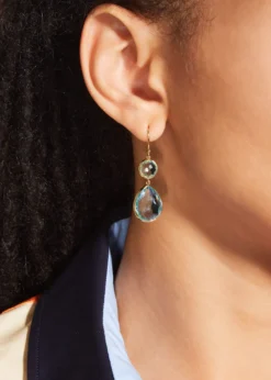 IppolitaRock Candy Snowman Teardrop Earrings in 18K Gold