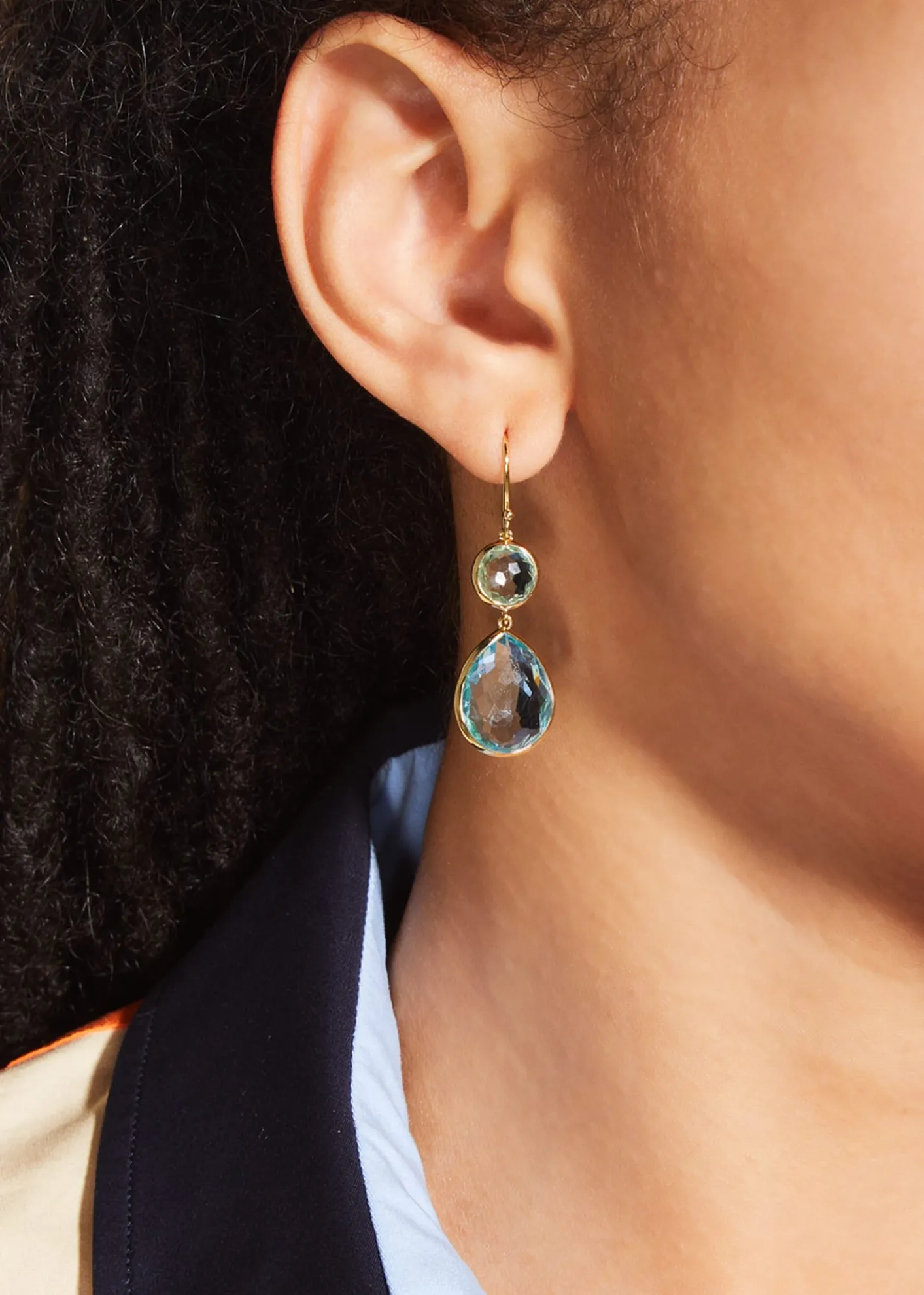 IppolitaRock Candy Snowman Teardrop Earrings in 18K Gold