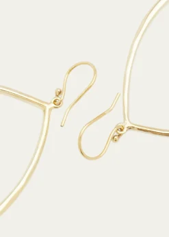 IppolitaSculpted Open Teardrop Earrings in 18K Gold