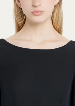 IppolitaSculpted Open Teardrop Earrings in 18K Gold